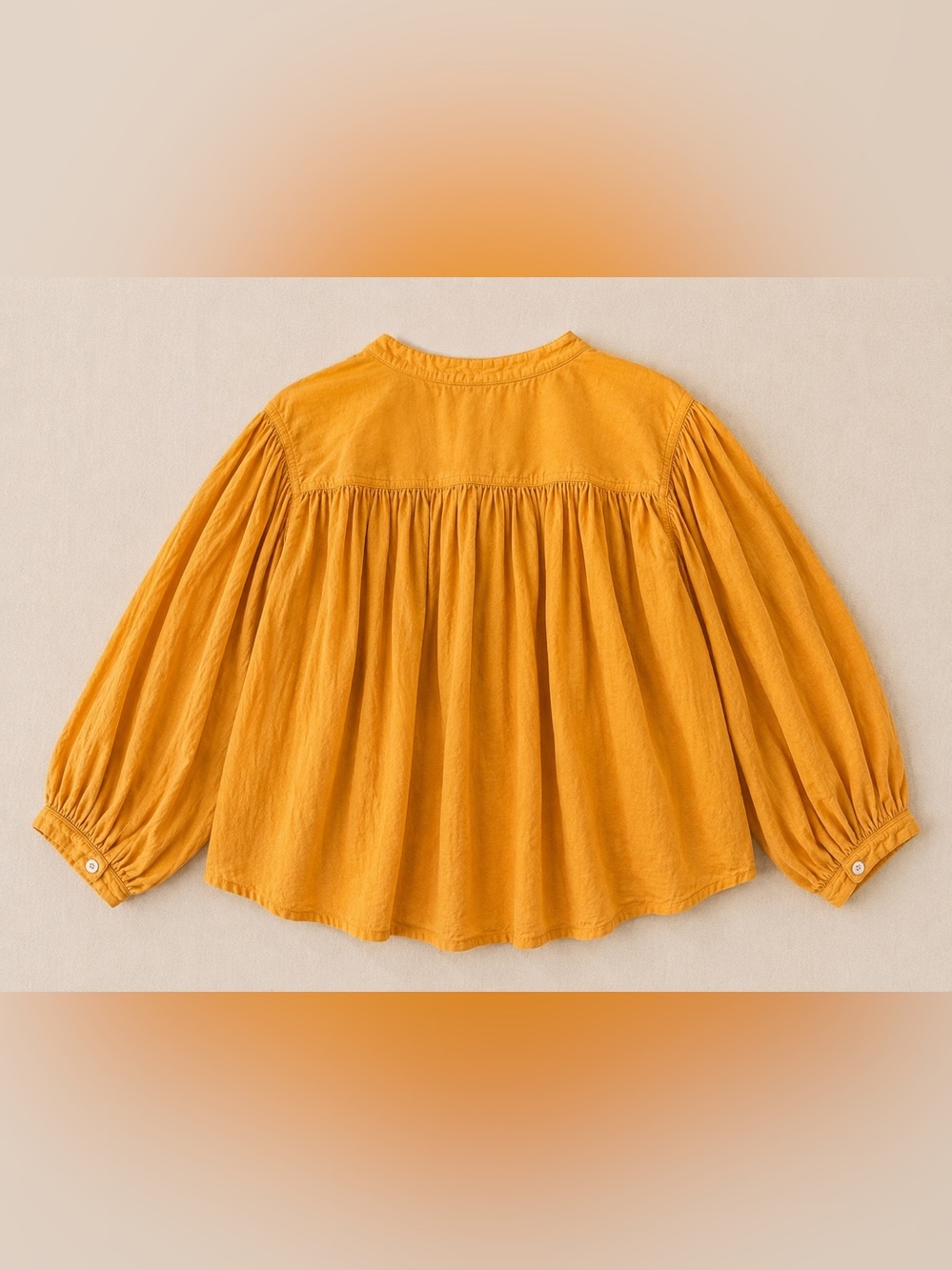 Madewell Pollen Yellow Balloon Puff Sleeve Voile Peasant Top Medium - Picture 8 of 17
